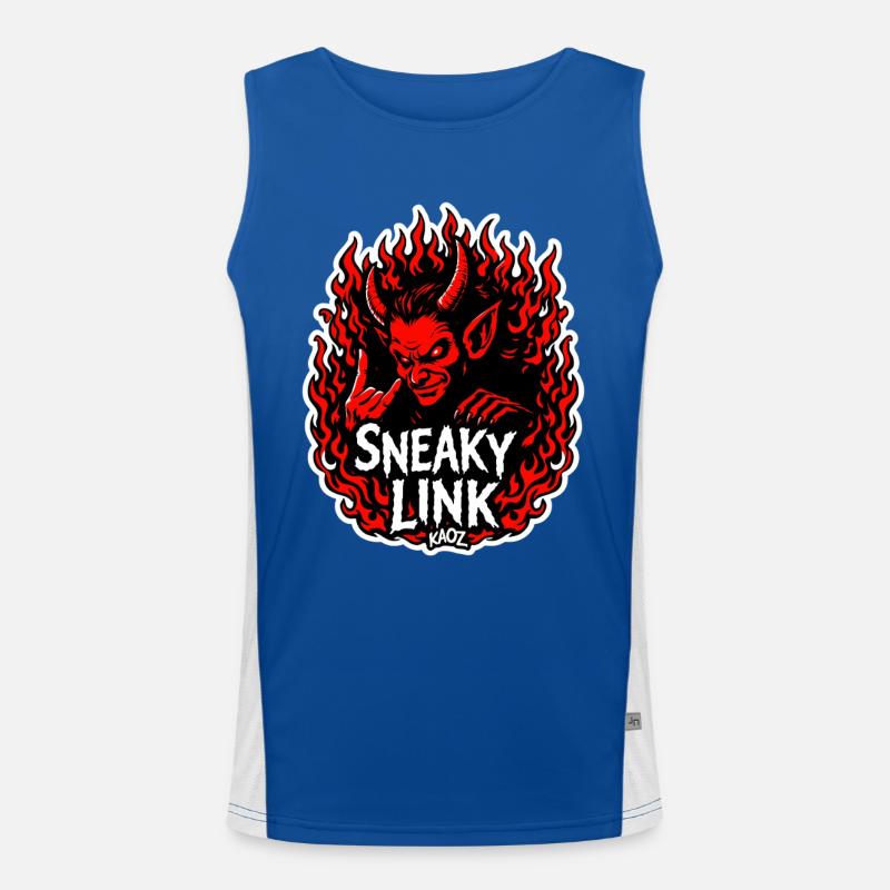 Infernalischer Hinterhältiger Link Funktionelles Kontrast-Tank Top für Männer 