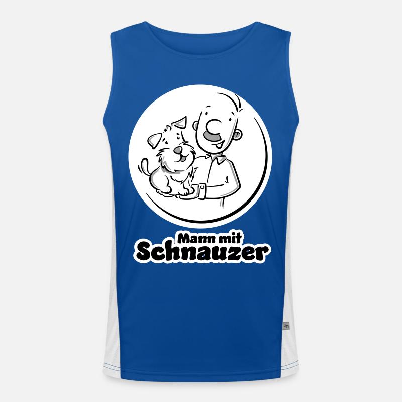 Mann mit Schnauzer (Oberlippenbart) Funktionelles Kontrast-Tank Top für Männer 