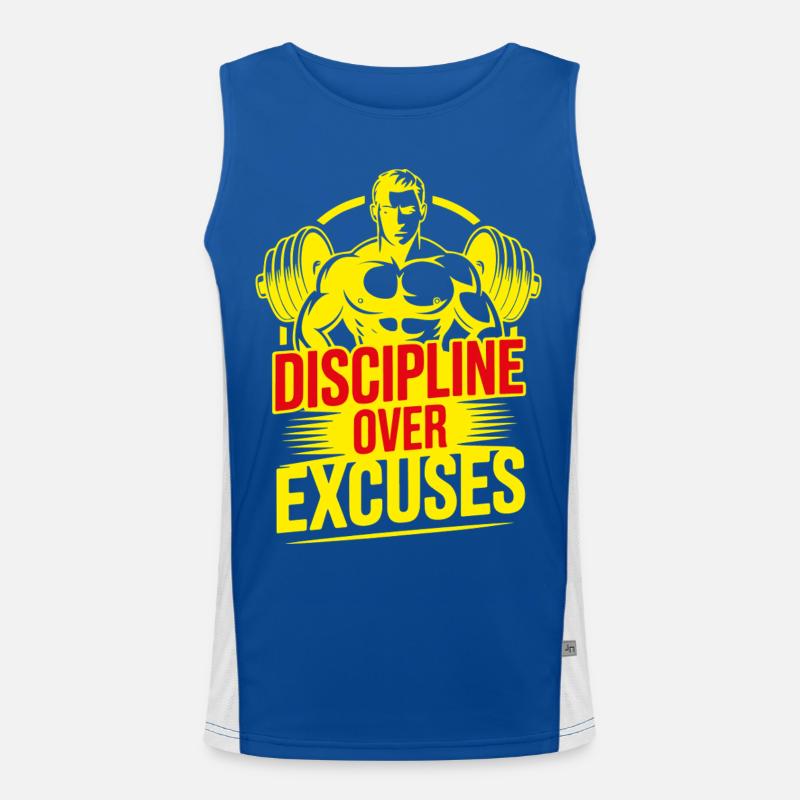 Do - Men's Functional Contrast Tank Top  - royal/white