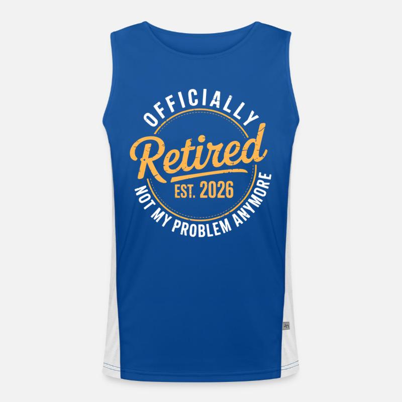 Retired 2026 Not My Problem Anymore Retirement Débardeur respirant contrasté Homme 