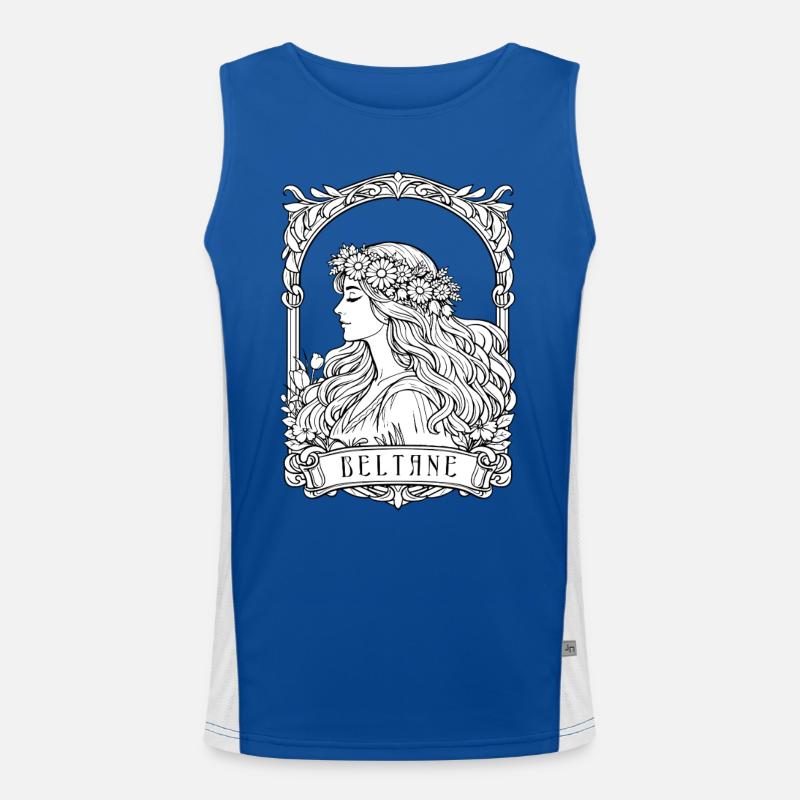 Beltane Gaelic May Day Celebrations Pagan Men's Functional Contrast Tank Top 