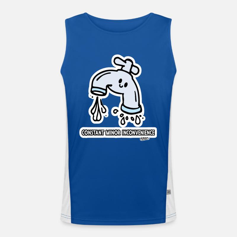 Constant Minor Inconvenience Faucet - Men's Functional Contrast Tank Top  - royal/white