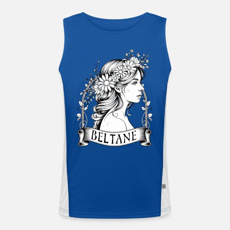 Beltane May Day Celebrations Pagan Men's Functional Contrast Tank Top 