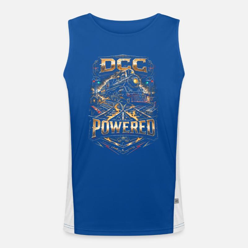 Model Railway Railway DCC Powered - Men's Functional Contrast Tank Top  - royal/white