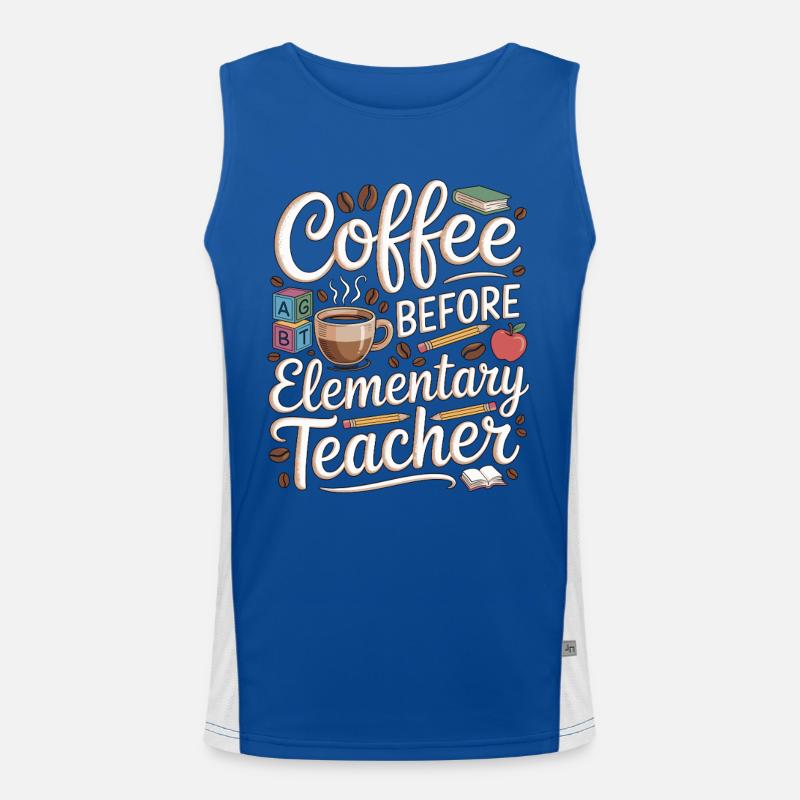 Enseignant de primaire Enseignant du café Amateur de café Débardeur respirant contrasté Homme 