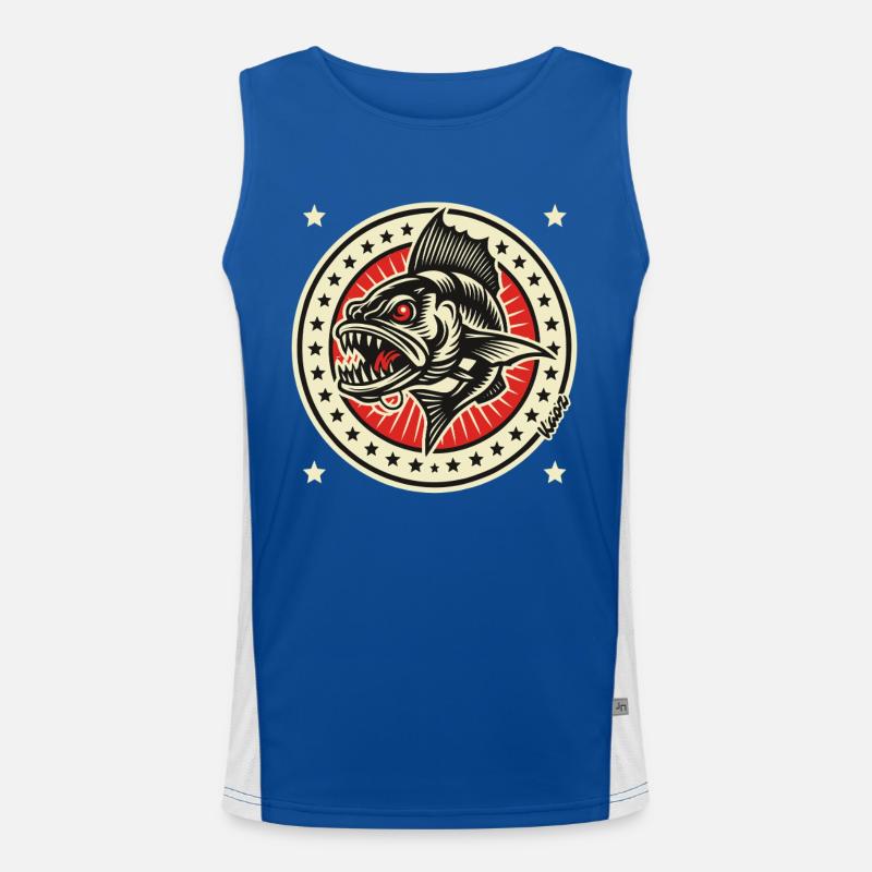 Barracuda-Abzeichen Funktionelles Kontrast-Tank Top für Männer 