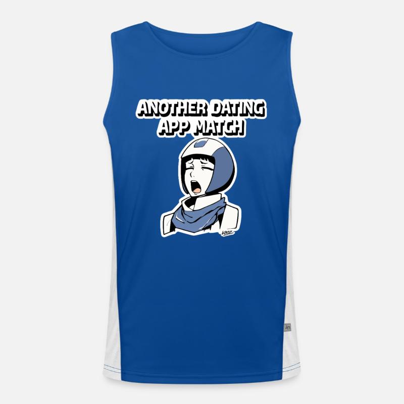 Eine weitere Dating-App Match Cry Astronaut Funktionelles Kontrast-Tank Top für Männer 