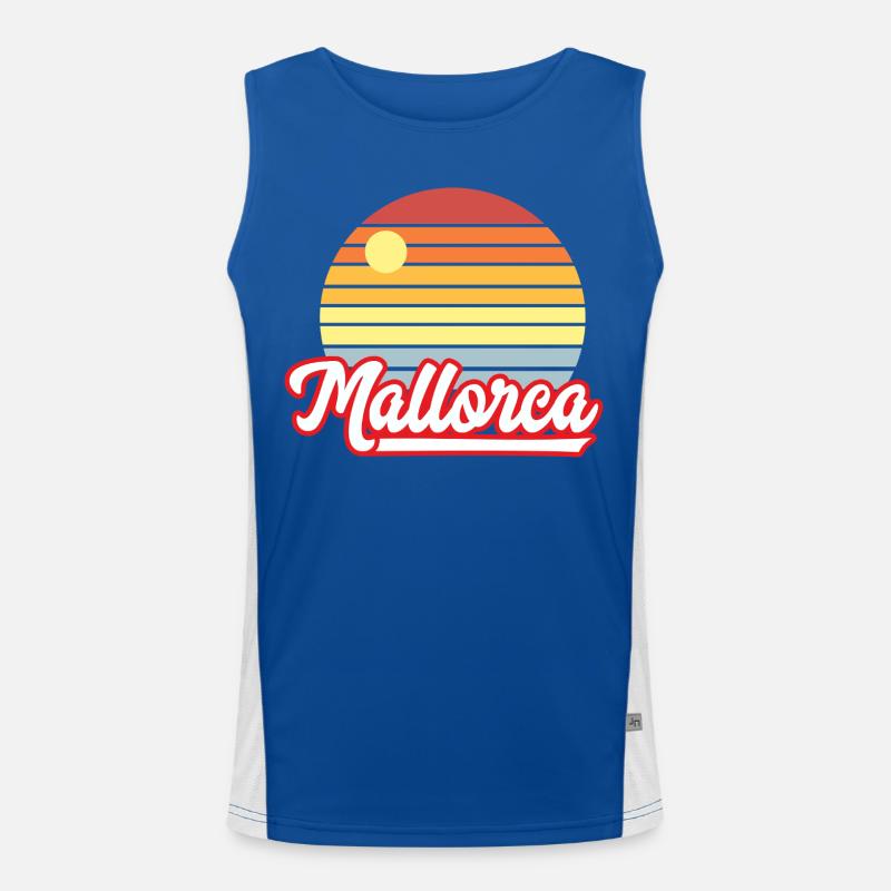 Mallorca, Urlaub Funktionelles Kontrast-Tank Top für Männer 