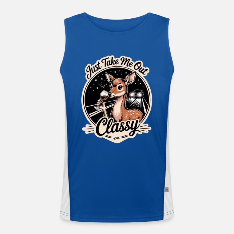 Nimm mich einfach stilvoll mit raus Funktionelles Kontrast-Tank Top für Männer 