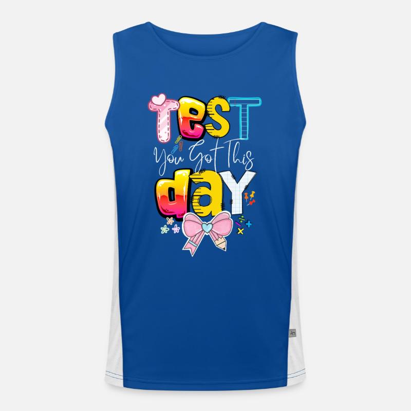 Le jour du test, tu as cette école. Débardeur respirant contrasté Homme 