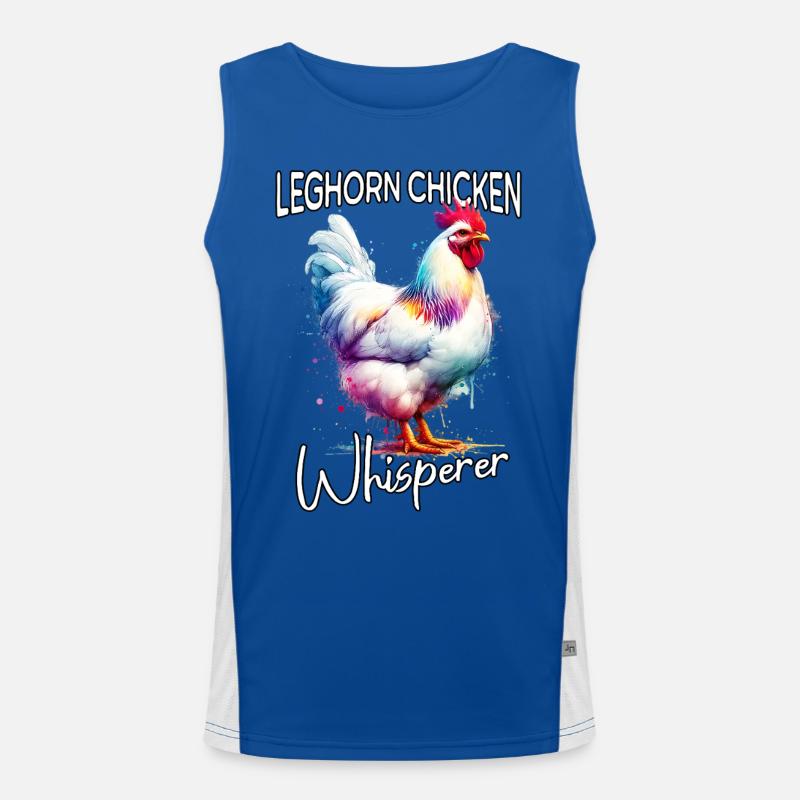 Le Murmureur de poulet de Leghorn Débardeur respirant contrasté Homme 