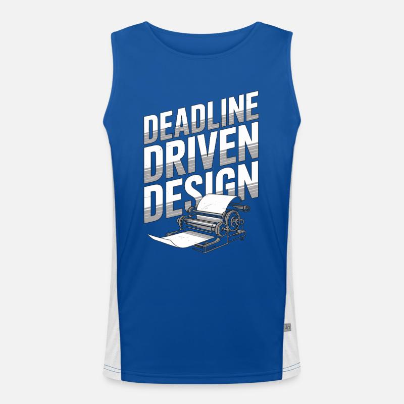 Graphiste graphiste Designer d’Impression Motivé par les délais Débardeur respirant contrasté Homme 