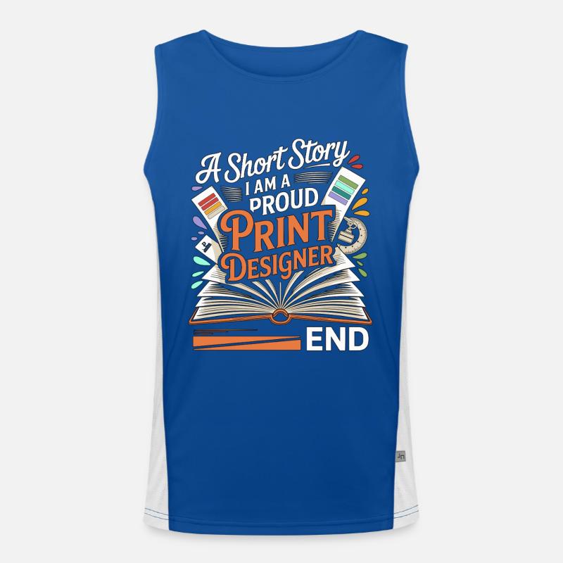 Print Designer A Short Story Creative Designer Men's Functional Contrast Tank Top 