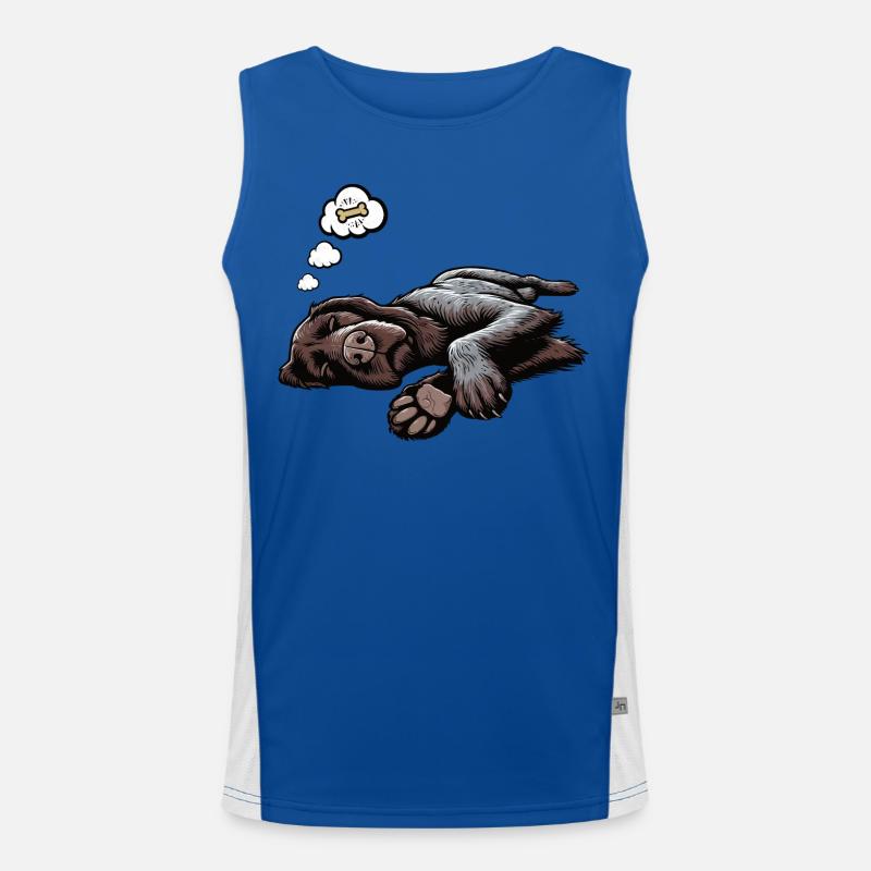 German Wirehaired German Wirehaired Owner - Men's Functional Contrast Tank Top - royal/white