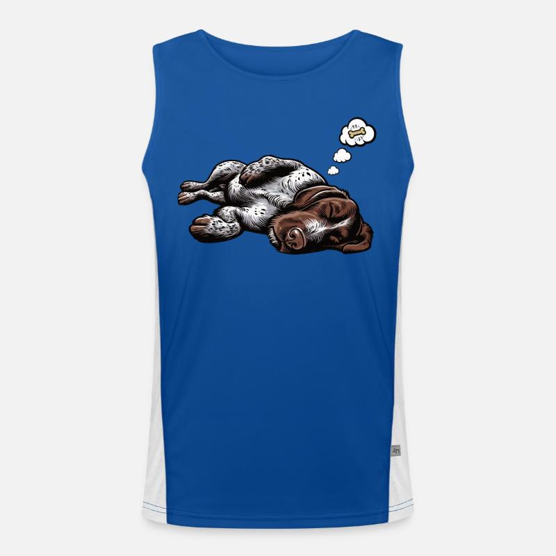 German Wirehaired German Wirehaired Owner - Men's Functional Contrast Tank Top - royal/white