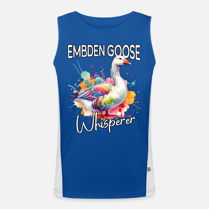 Emdengan's Whisperer - Men's Functional Contrast Tank Top  - royal/white
