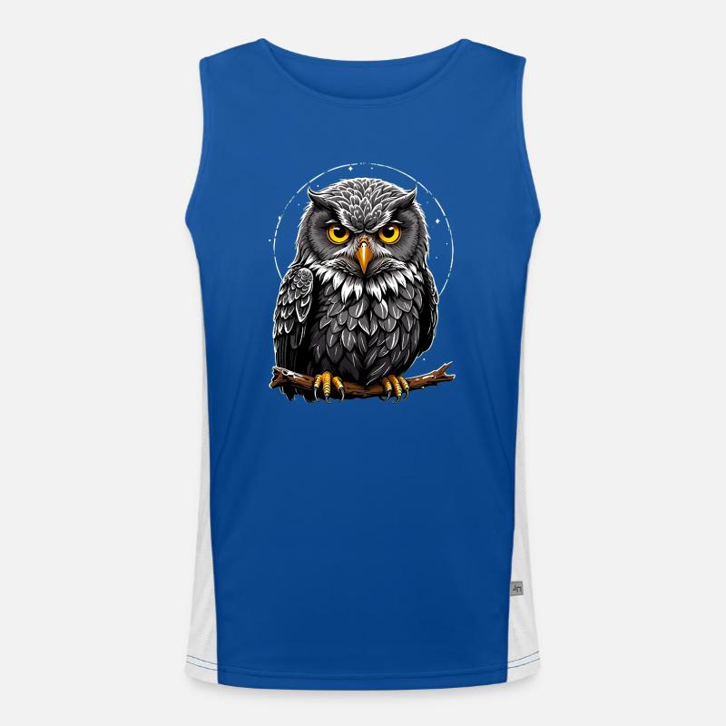 Kleiner wilder Waldkautz Funktionelles Kontrast-Tank Top für Männer 