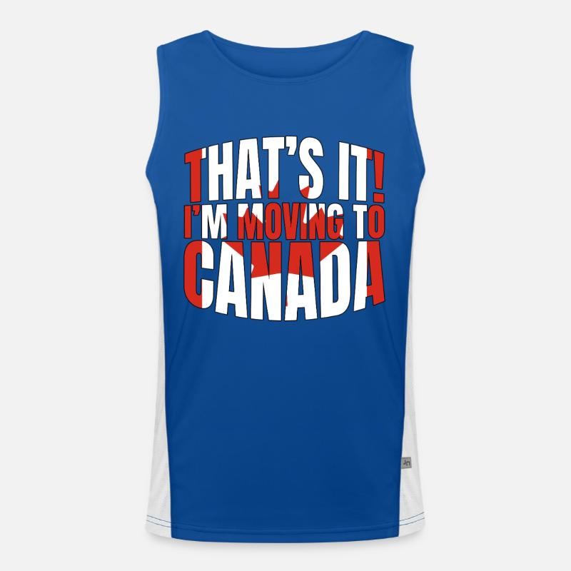 That's It I'm Moving To Canada Men's Functional Contrast Tank Top 