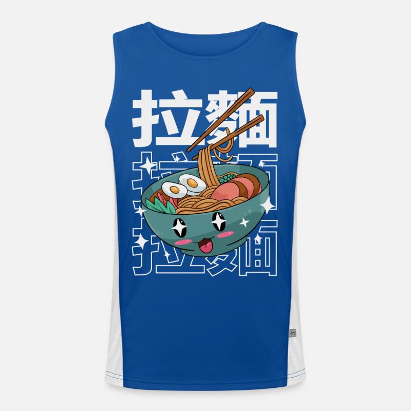 Kawaii Ramen Bowl Men's Functional Contrast Tank Top 