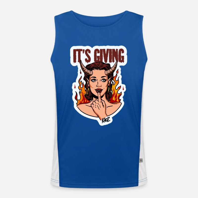 Devilish Diva Flame - Men's Functional Contrast Tank Top - royal/white