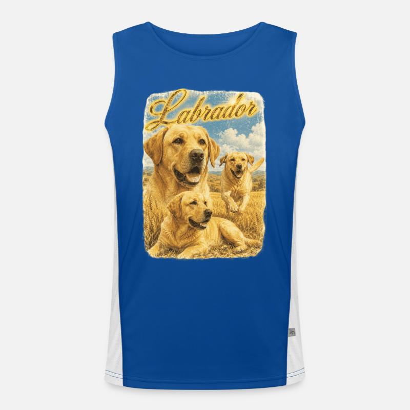 Labrador Retriever Rétro Chien Débardeur respirant contrasté Homme 