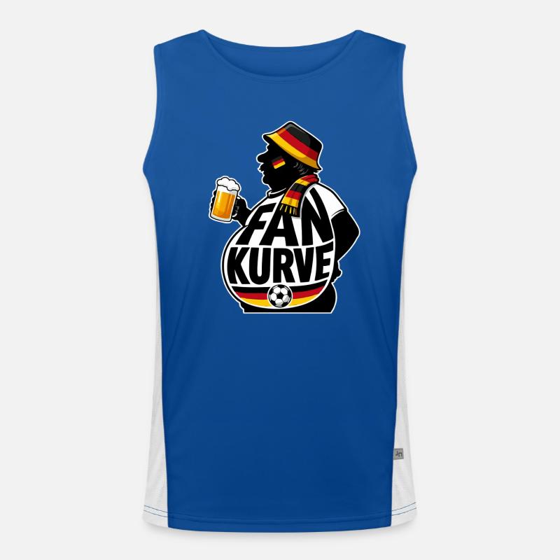 Fankurve Bierfreude Design Funktionelles Kontrast-Tank Top für Männer 