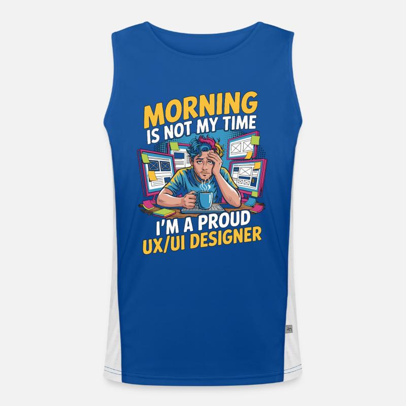 Le matin pour les designers UX/UI n’est pas mon temps pour le web designer Débardeur respirant contrasté Homme 