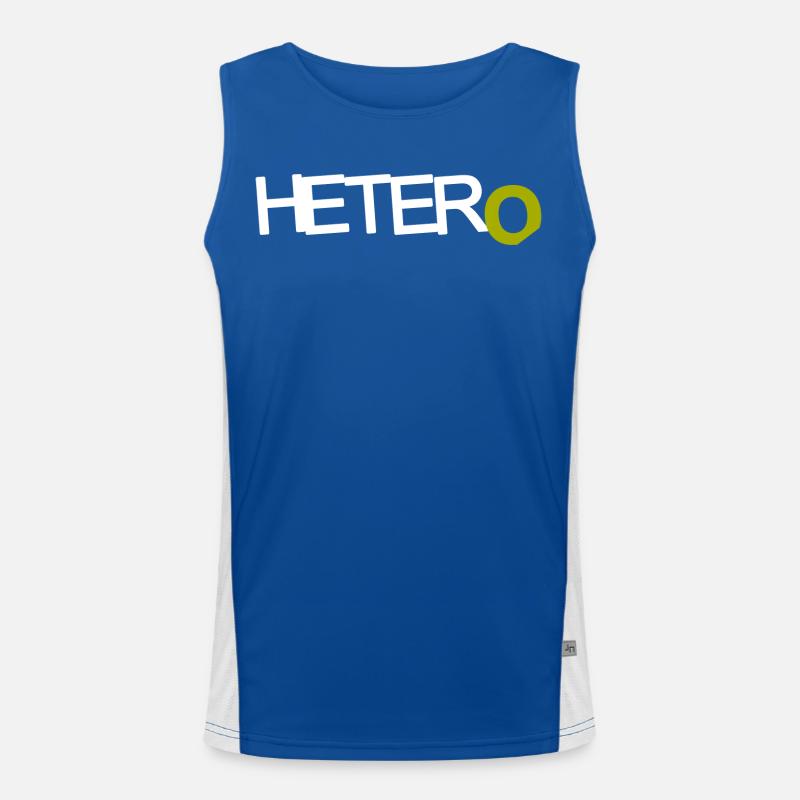 HETER O - hell Funktionelles Kontrast-Tank Top für Männer 