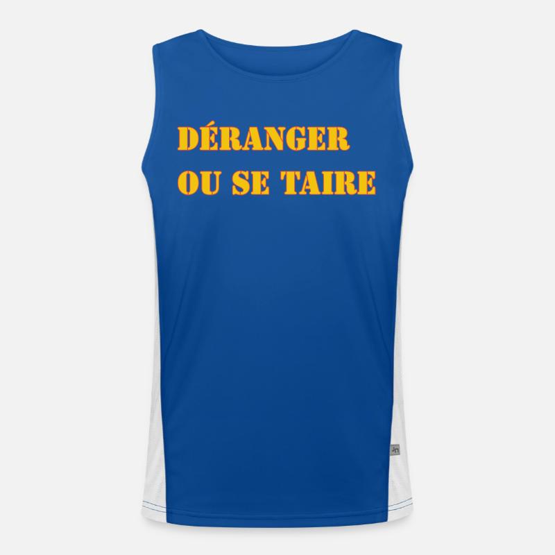 STÖREN ODER SCHWEIGEN. Funktionelles Kontrast-Tank Top für Männer 