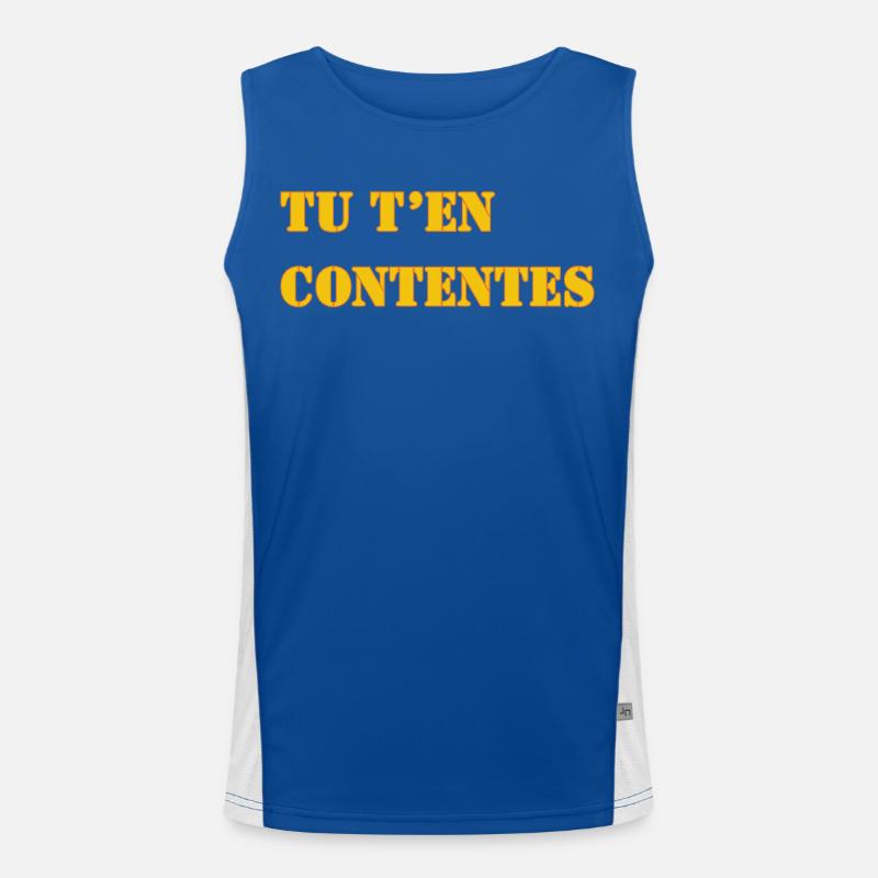 TU T’EN CONTENTES Débardeur respirant contrasté Homme 