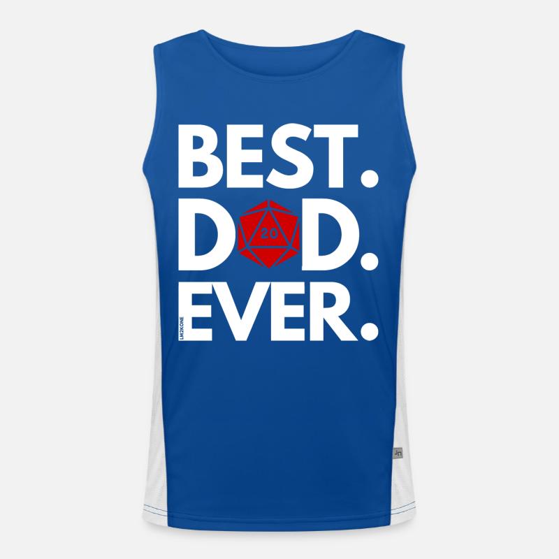 Dragons Bester Vater aller Zeiten D20 - Bester Funktionelles Kontrast-Tank Top für Männer 