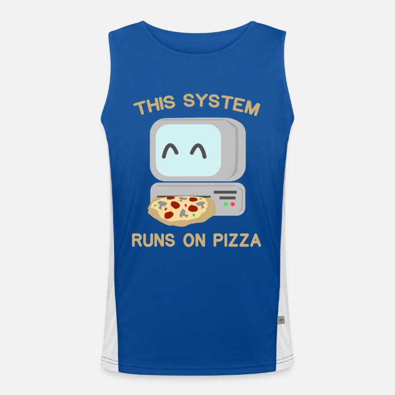 Computer Pizza Men's Functional Contrast Tank Top 