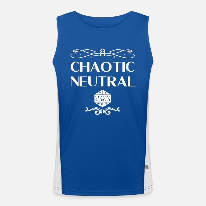 Chaotisch Neutral Rollenspiel Geschenke Funktionelles Kontrast-Tank Top für Männer 