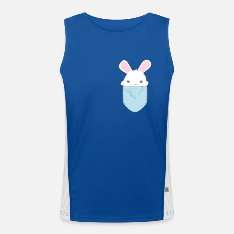 Doux lapin kawaii en sac Débardeur respirant contrasté Homme 