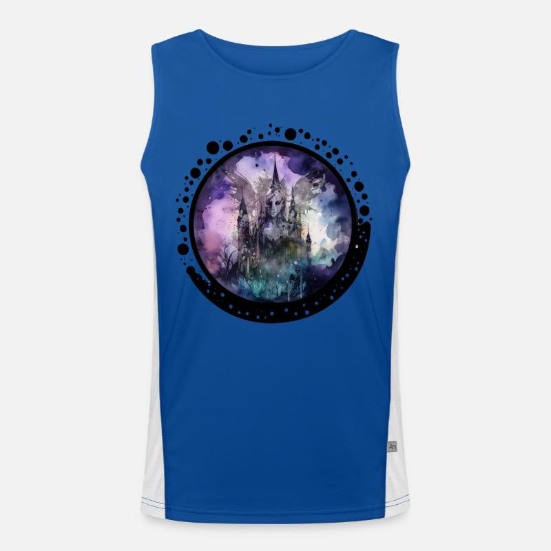 CircleFairy2 - Men's Functional Contrast Tank Top  - royal/white