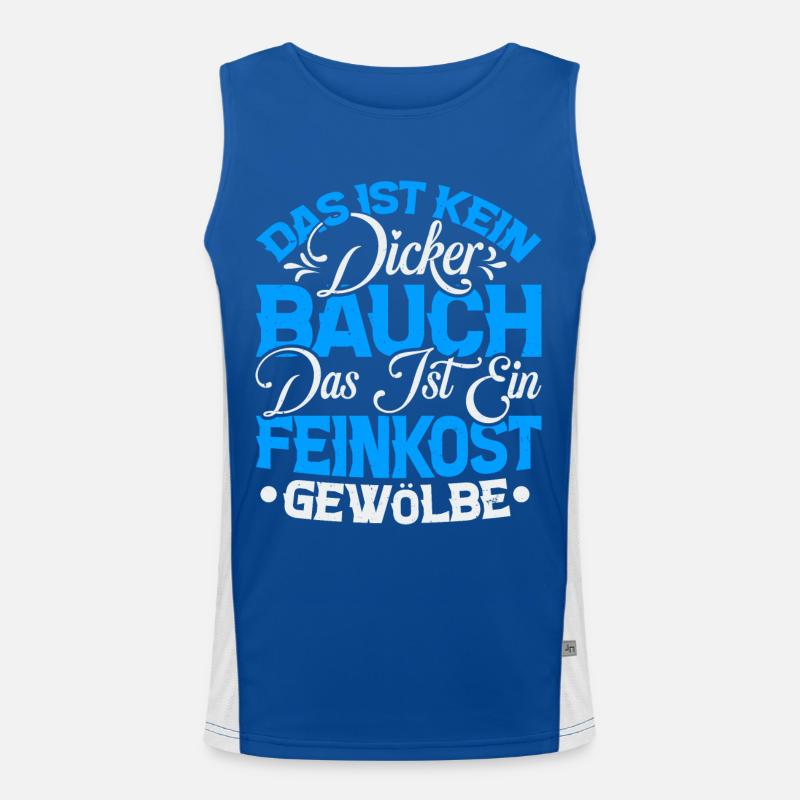 DAS IST KEIN DICKER BAUCH. DAS IST EIN FEINKOST... Funktionelles Kontrast-Tank Top für Männer 