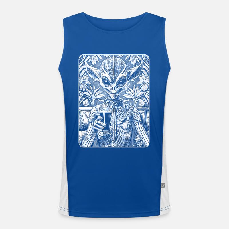 Alien Lounge: Einzigartiges Shirt für Sci-Fi-Fans! Funktionelles Kontrast-Tank Top für Männer 