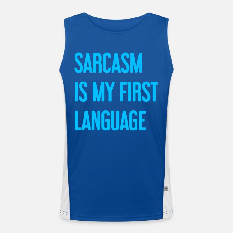Sarkasmus-Profi Funktionelles Kontrast-Tank Top für Männer 