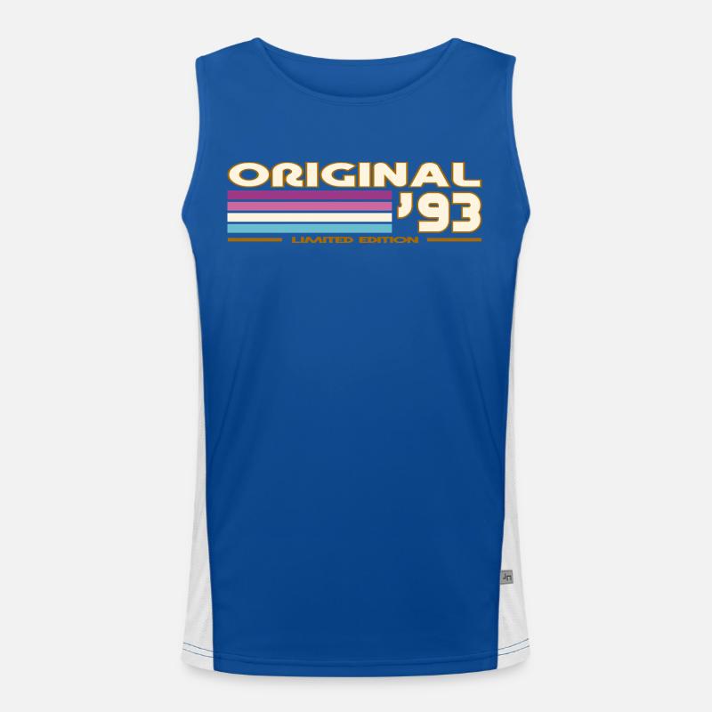 1993 - Men's Functional Contrast Tank Top  - royal/white