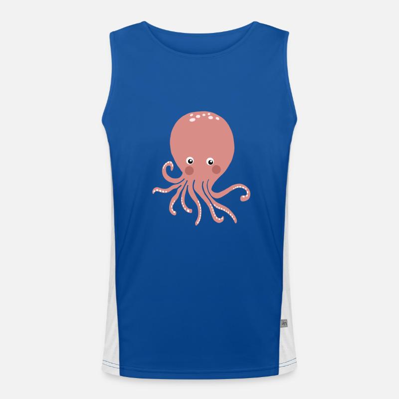 Pink Octopus Men's Functional Contrast Tank Top 