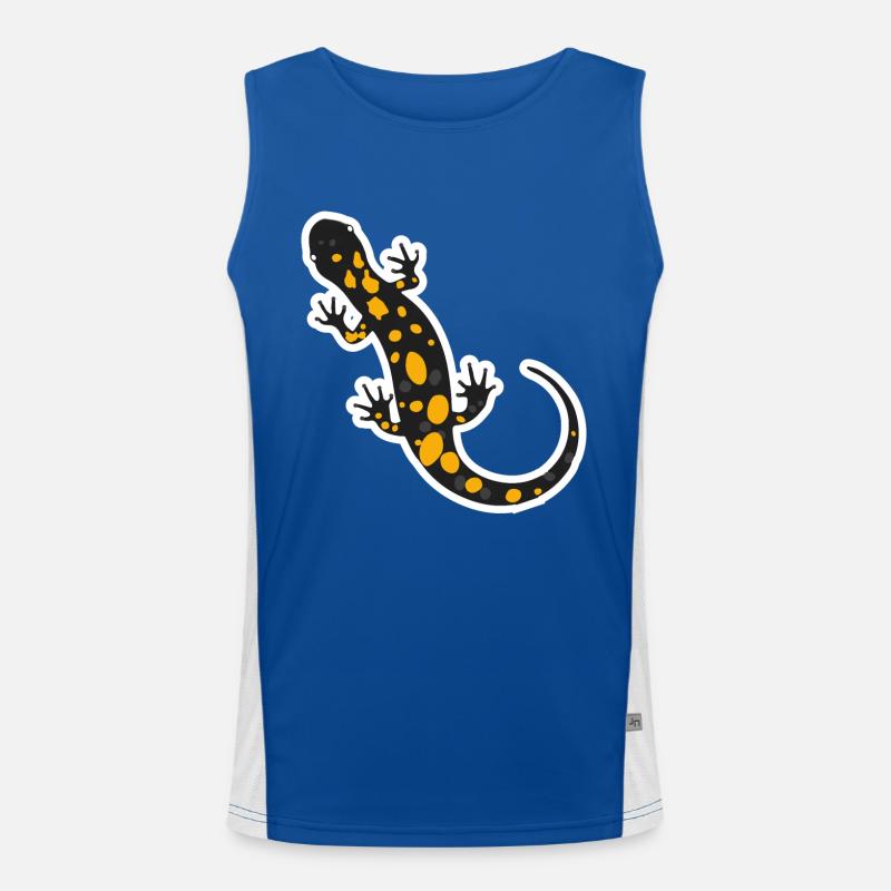 Feuersalamander Tattoo Tiere Kinder Geschenkidee Funktionelles Kontrast-Tank Top für Männer 