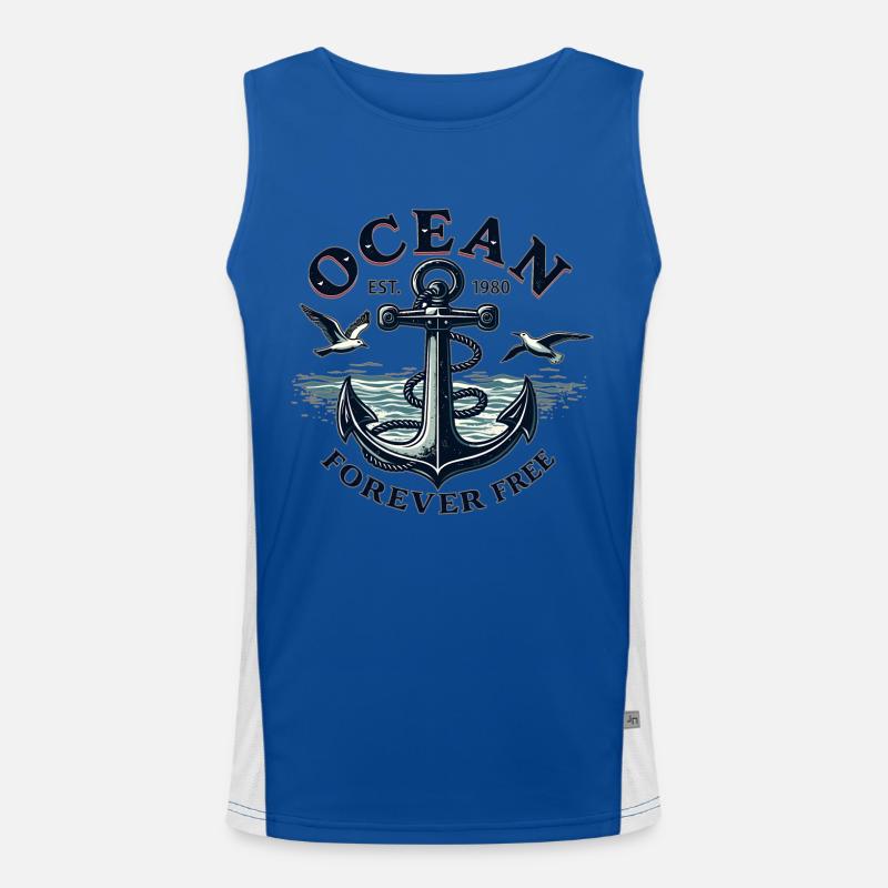 Ocean - Forever Free Men's Functional Contrast Tank Top 
