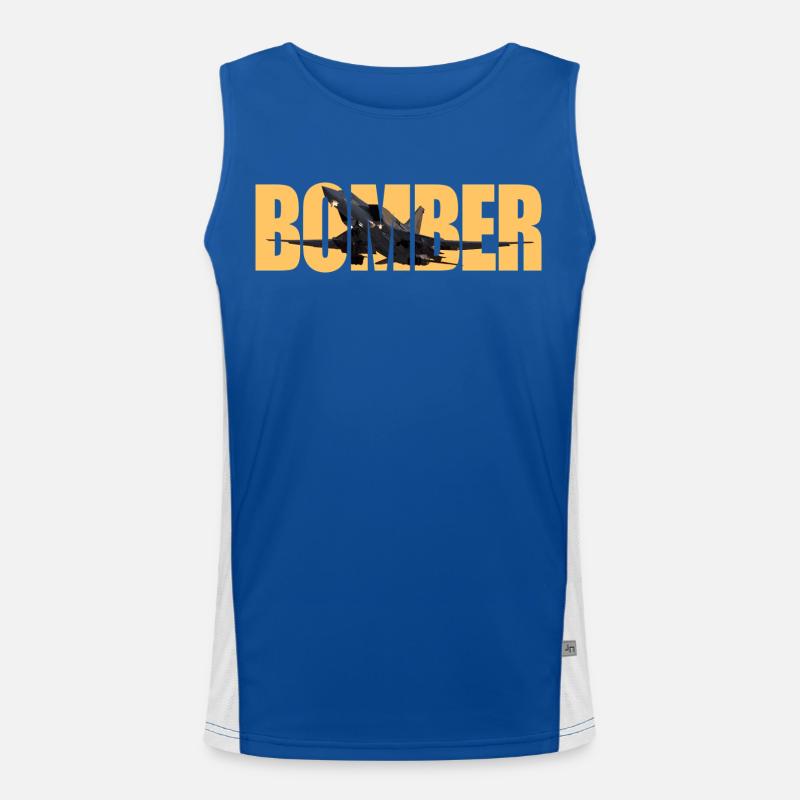 Bomber Tu-22 M3 - Men's Functional Contrast Tank Top  - royal/white