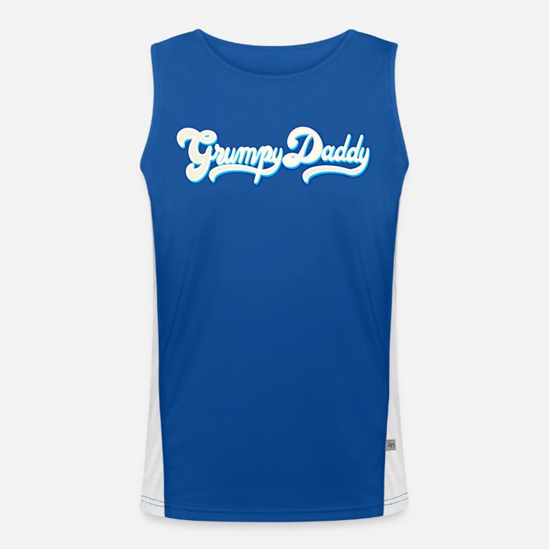 Grumpy Daddy Script - Farbe "Whipped Cream" Funktionelles Kontrast-Tank Top für Männer 