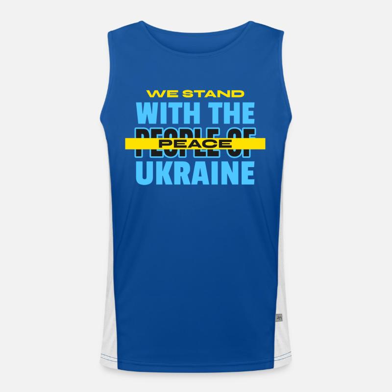 Nous sommes aux côtés du peuple ukrainien Débardeur respirant contrasté Homme 