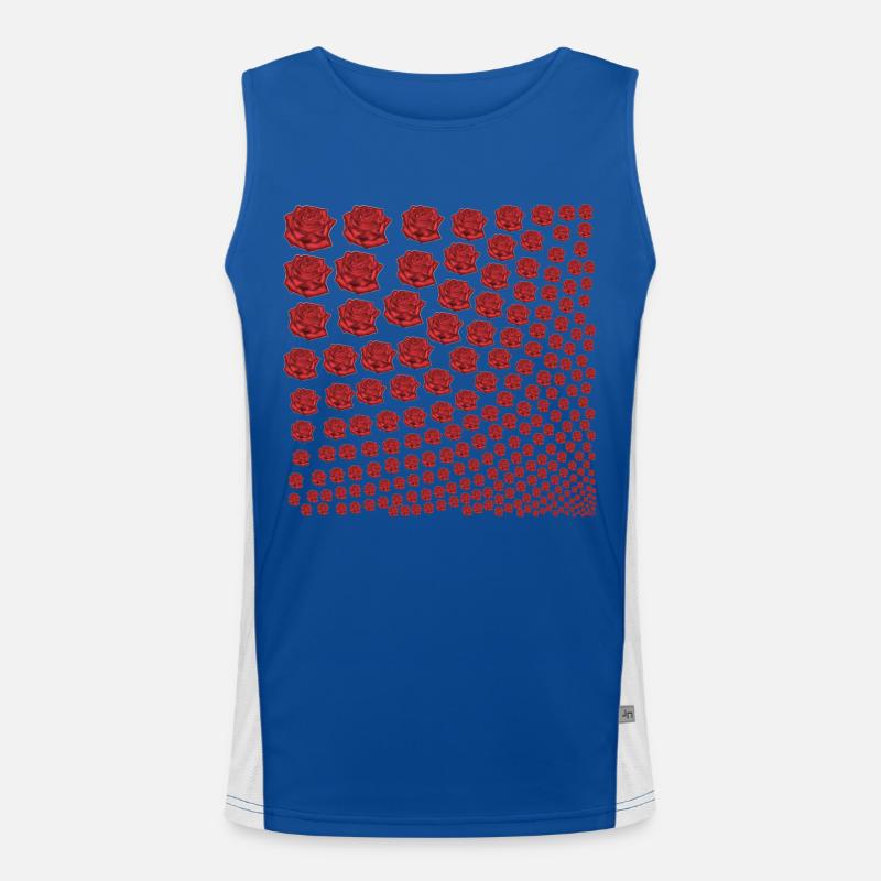 Rosen rot Geschenkidee Funktionelles Kontrast-Tank Top für Männer 