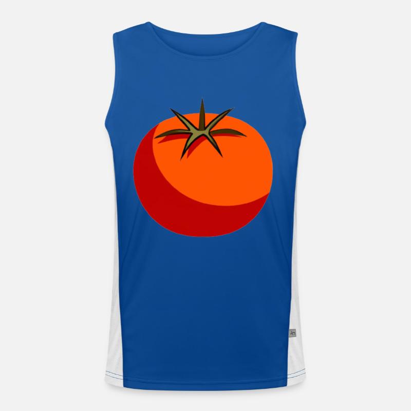 Idée cadeau tomate rouge Débardeur respirant contrasté Homme 