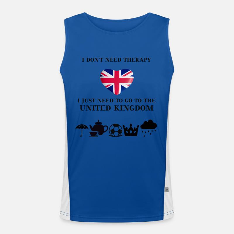 Royaume-Uni drôle Angleterre idée cadeau Union Jack Débardeur respirant contrasté Homme 