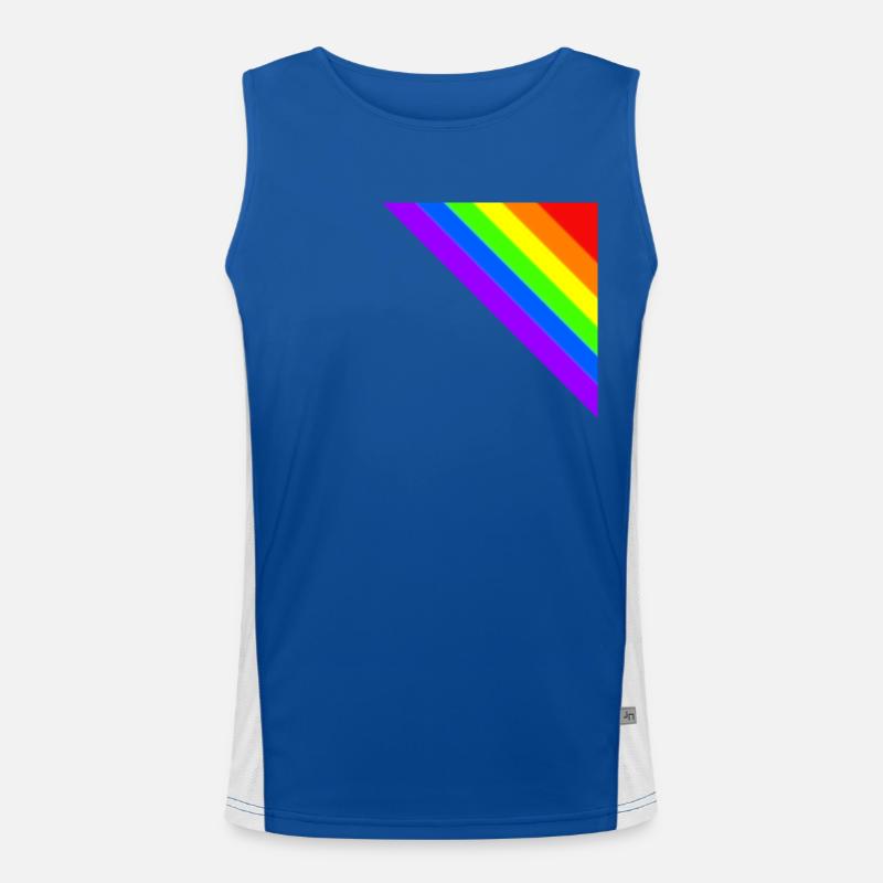 Rainbow Gift Idea Corner colorful Men's Functional Contrast Tank Top 