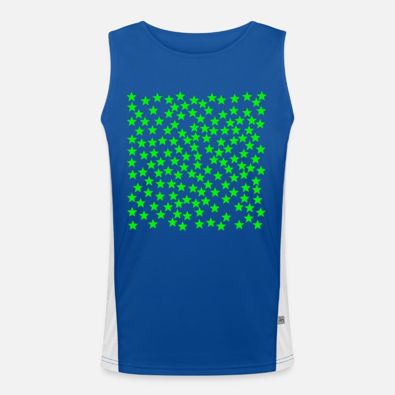 Stars Green Gift Idea Men's Functional Contrast Tank Top 